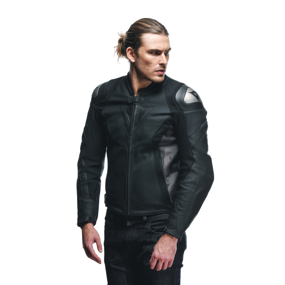 avro-5-leather-jacket-black-anthracite image number 6