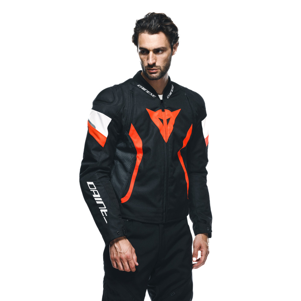 avro-5-tex-jacket-black-red-fluo-white image number 4