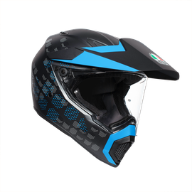 AX9 MULTI ECE DOT - ANTARTICA MATT BLACK/CYAN
