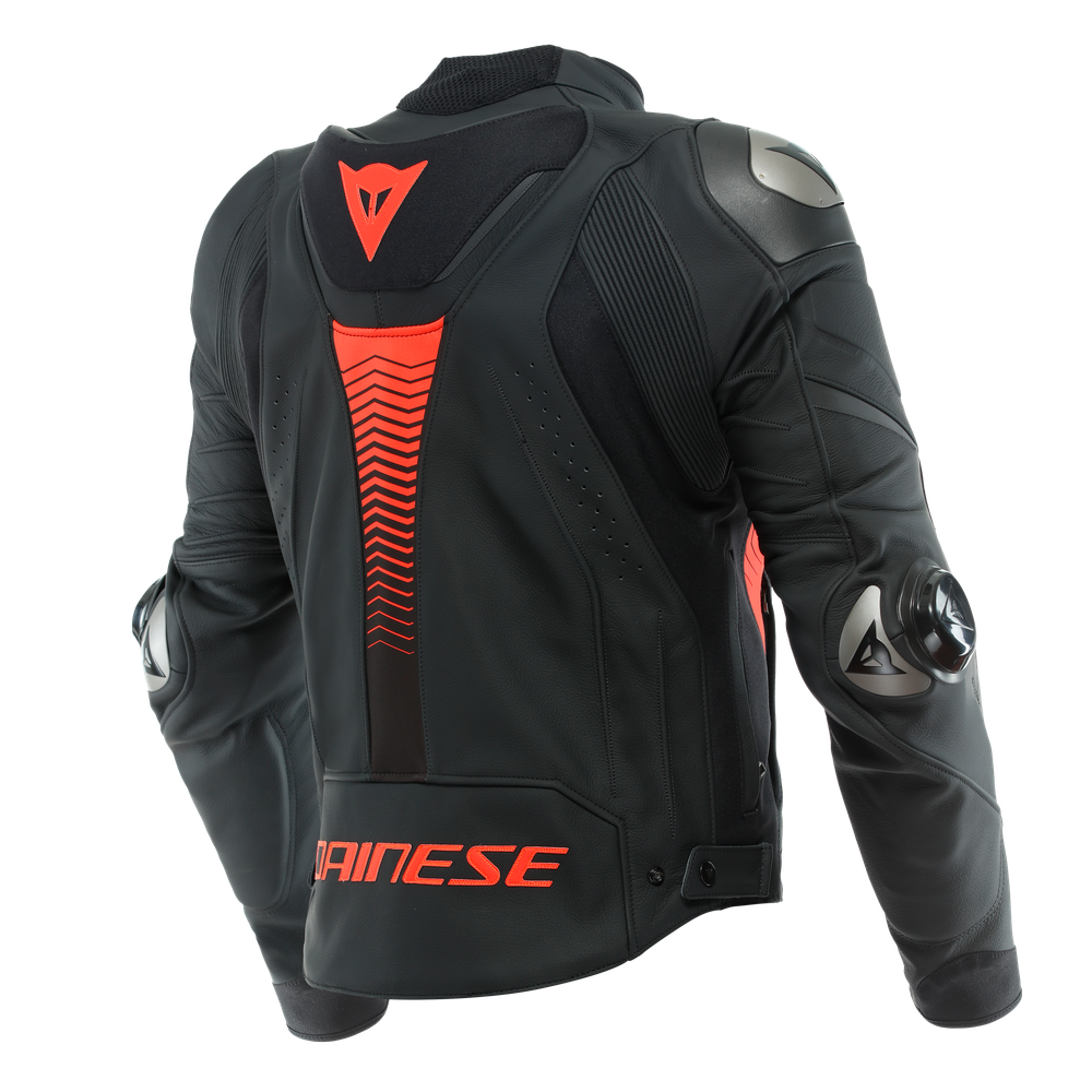 super-speed-4-leather-jacket-black-matt-fluo-red image number 1